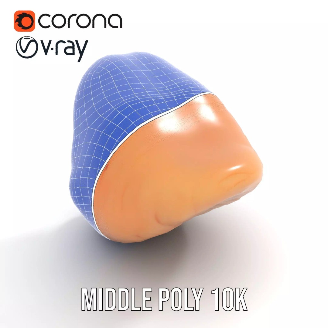 Realistic Human Mouth 3D Model – Low Poly PBR Asset, FBX - View 25