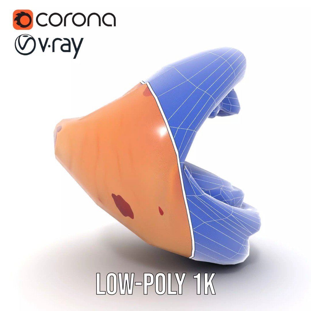 Realistic Human Mouth 3D Model – Low Poly PBR Asset, FBX - View 26