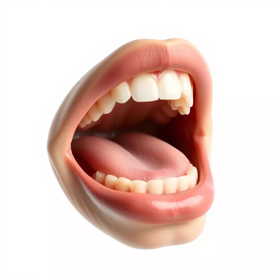 Realistic Human Mouth 3D Model – Low Poly PBR Asset, FBX - View 3