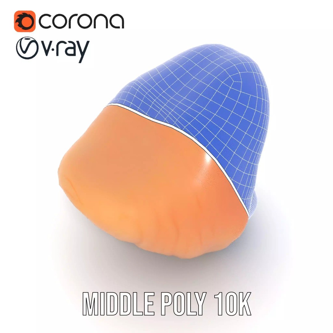 Realistic Human Mouth 3D Model – Low Poly PBR Asset, FBX - View 30