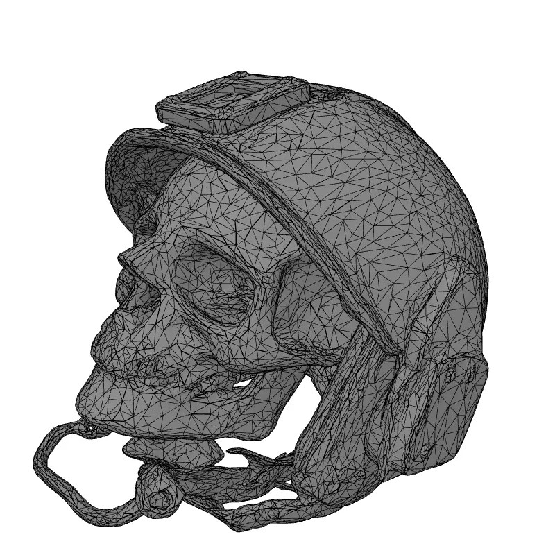 Damaged Military Helmet 3D Model – Low Poly Tactical Prop, FBX