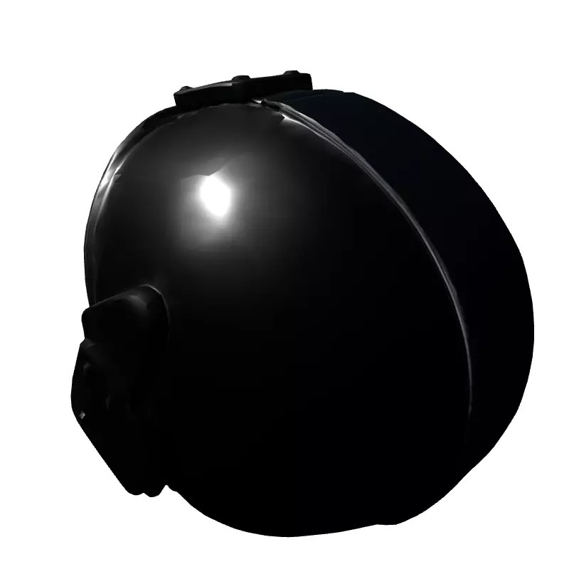 Damaged Military Helmet 3D Model – Low Poly Tactical Prop, FBX - View 7