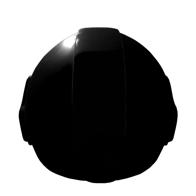 Damaged Military Helmet 3D Model – Low Poly Tactical Prop, FBX - View 9