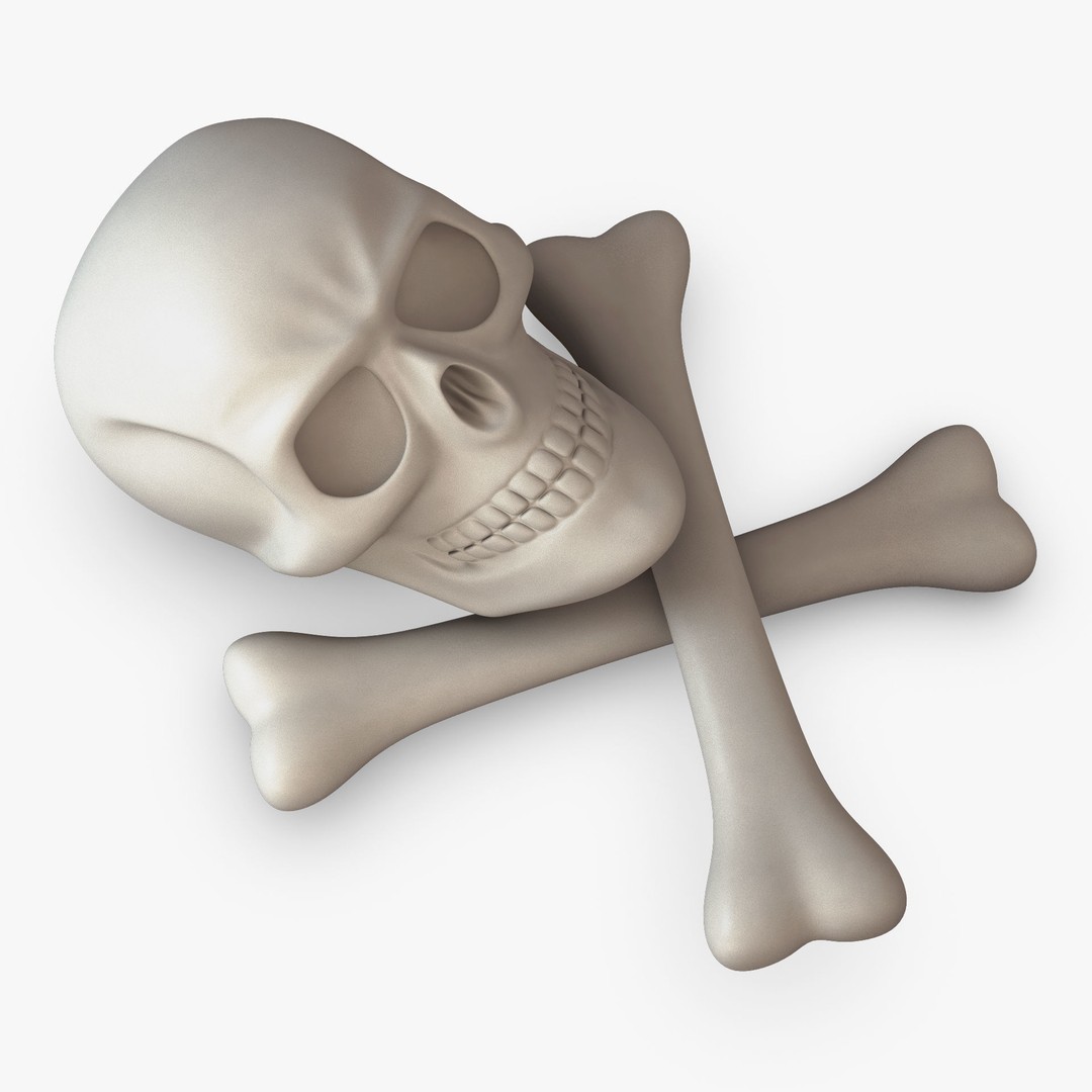 Pirate Skull Bones M 1 3D Model – High Poly PBR Asset, FBX, OBJ - View 10