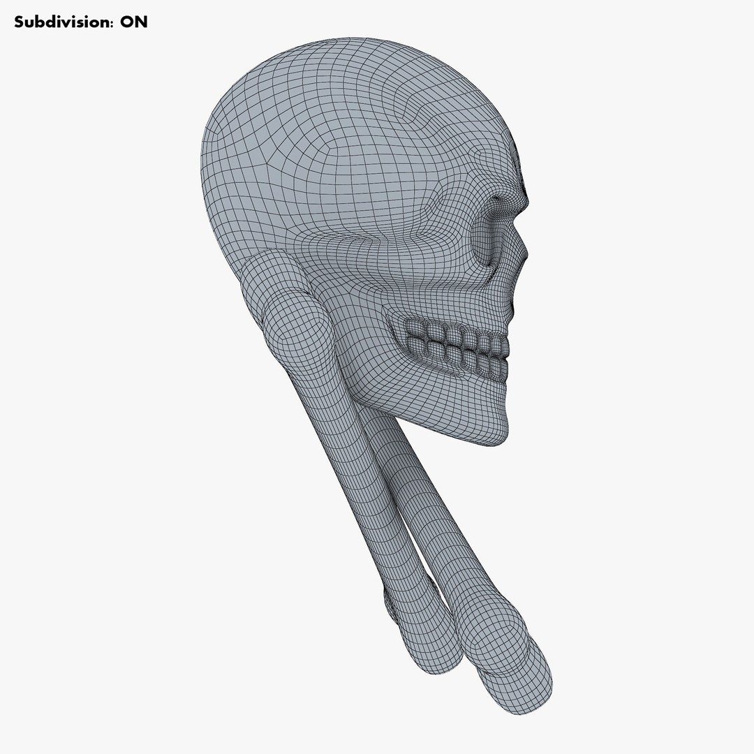 Pirate Skull Bones M 1 3D Model – High Poly PBR Asset, FBX, OBJ - View 19