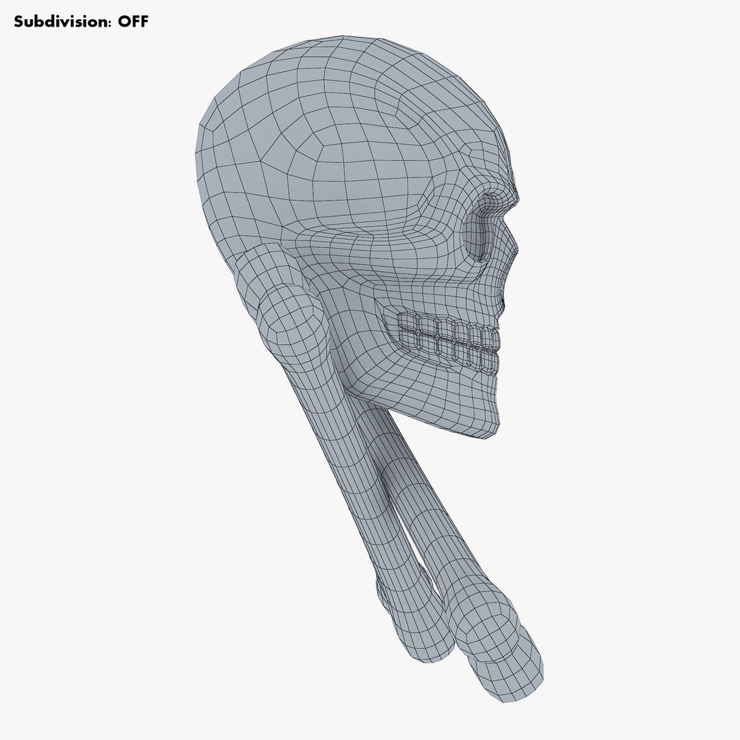 Pirate Skull Bones M 1 3D Model – High Poly PBR Asset, FBX, OBJ - View 20