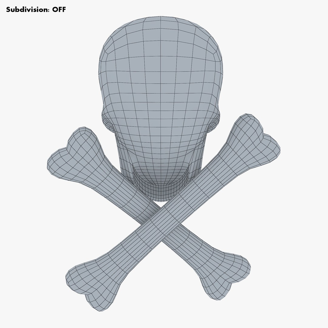 Pirate Skull Bones M 1 3D Model – High Poly PBR Asset, FBX, OBJ - View 22