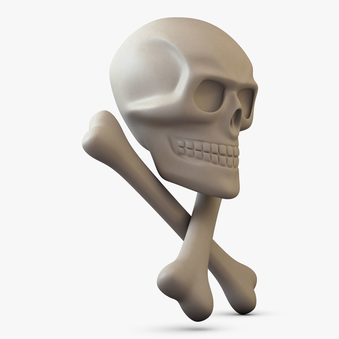 Pirate Skull Bones M 1 3D Model – High Poly PBR Asset, FBX, OBJ - View 4