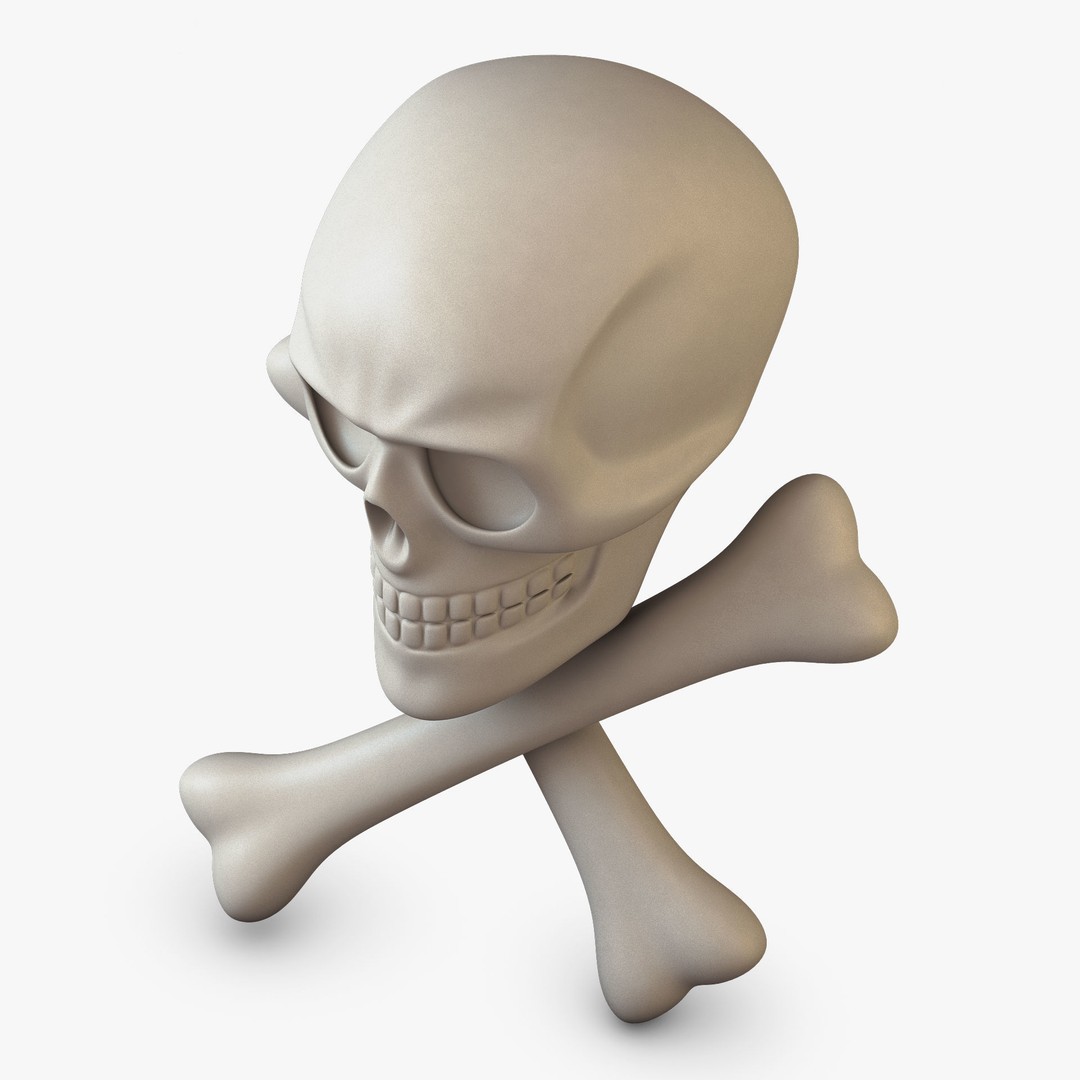 Pirate Skull Bones M 1 3D Model – High Poly PBR Asset, FBX, OBJ - View 5