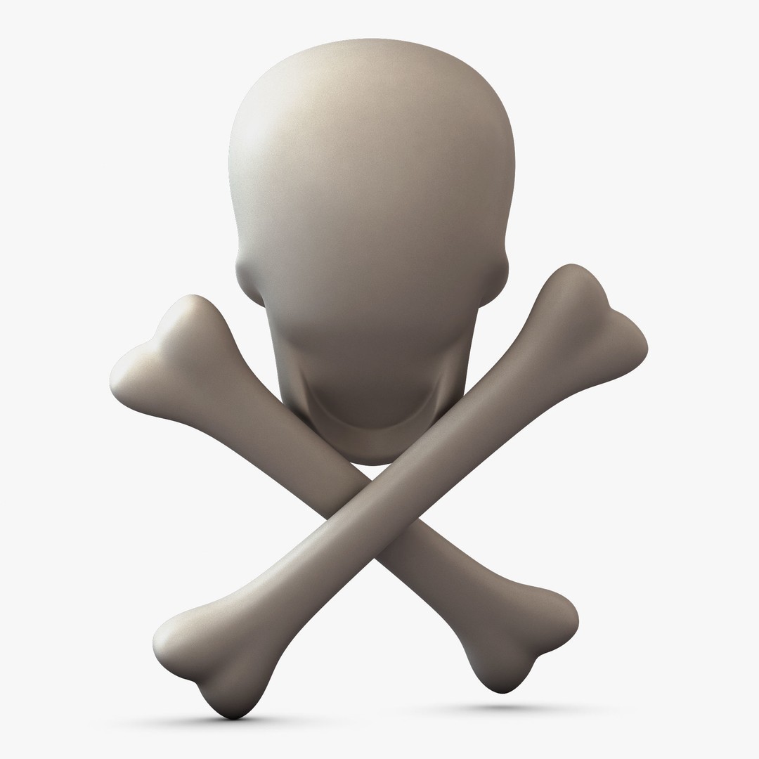 Pirate Skull Bones M 1 3D Model – High Poly PBR Asset, FBX, OBJ - View 7