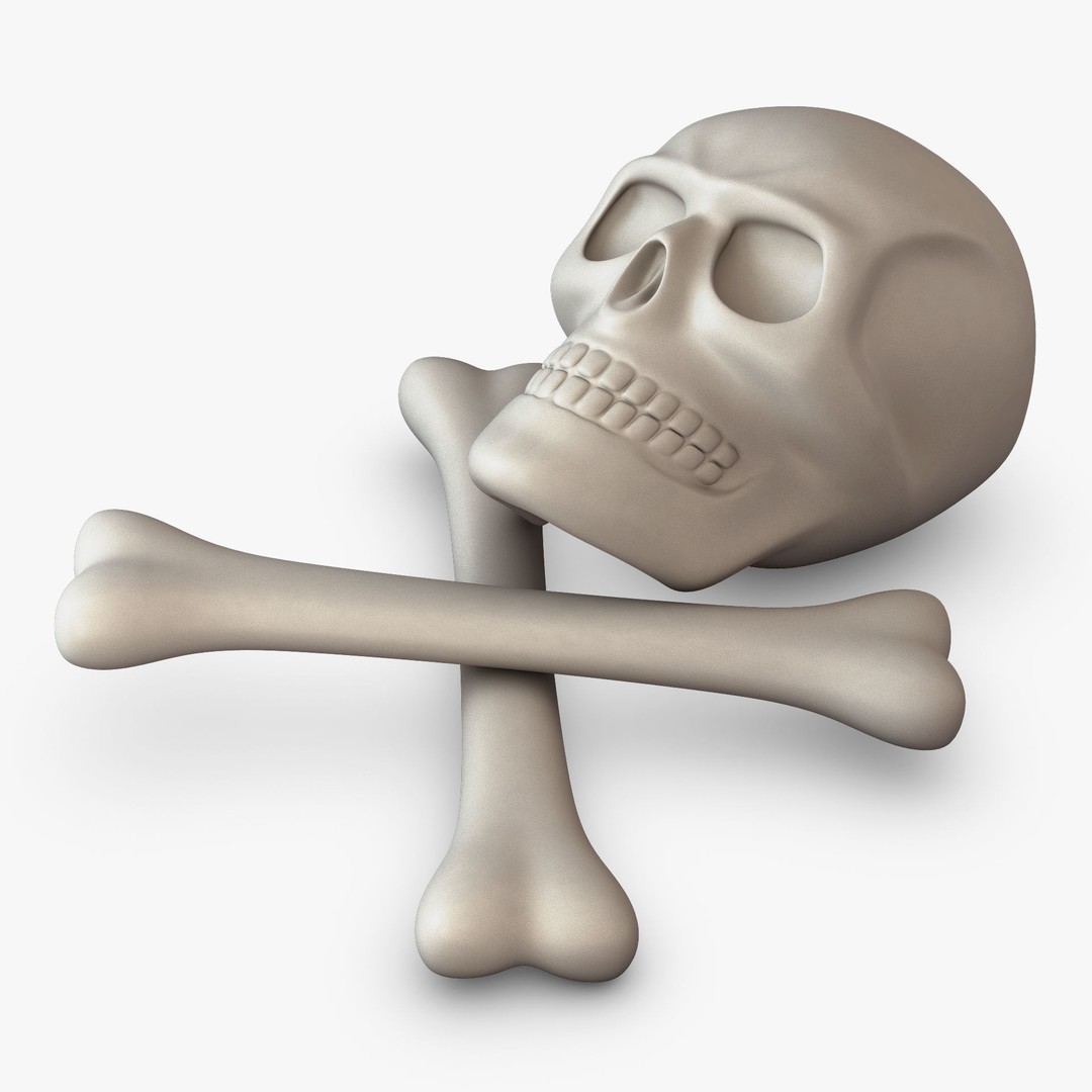 Pirate Skull Bones M 1 3D Model – High Poly PBR Asset, FBX, OBJ - View 9
