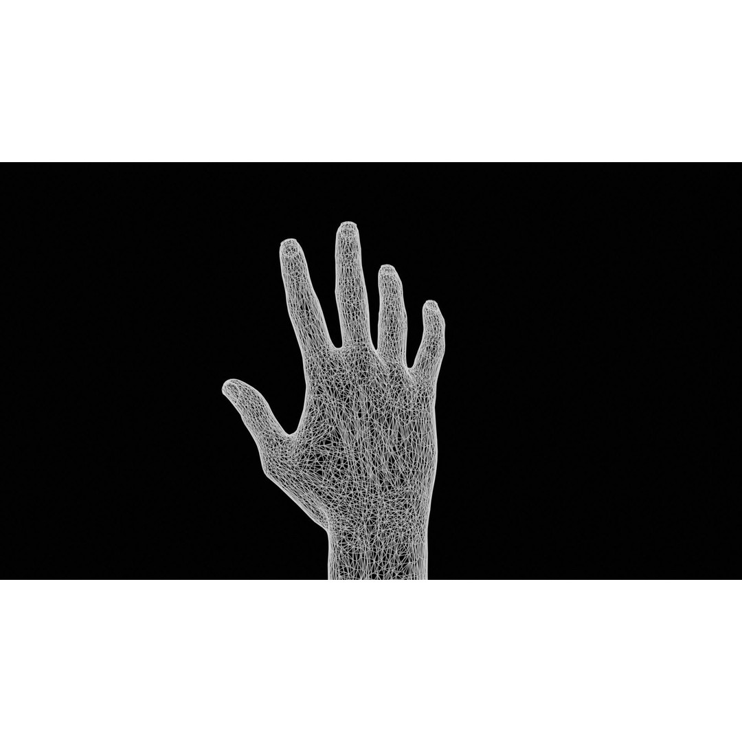 Realistic Hand 3D Model – Low Poly PBR Asset, FBX, OBJ Formats
