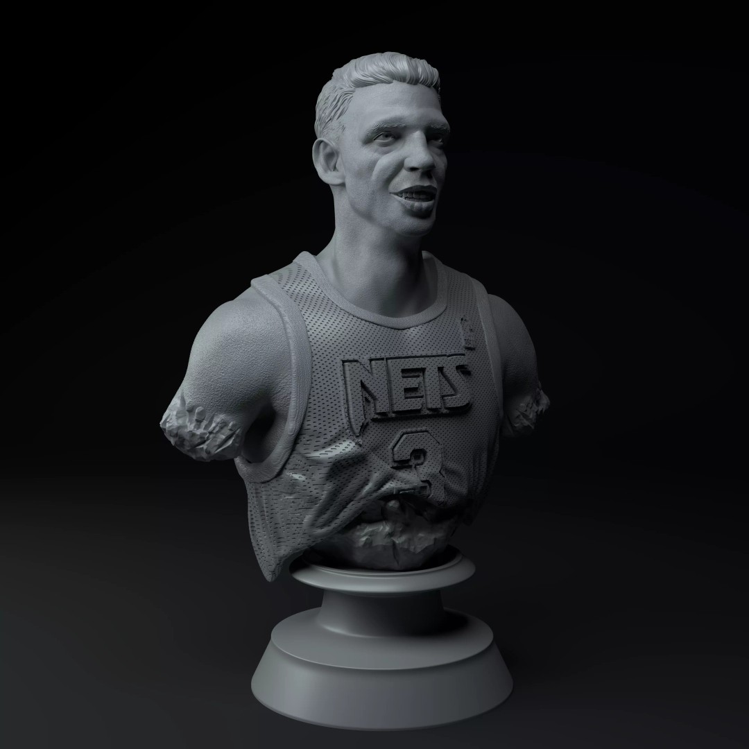 Drazen Petrovic Basketball Bust 3D Model – Premium STL for Printing