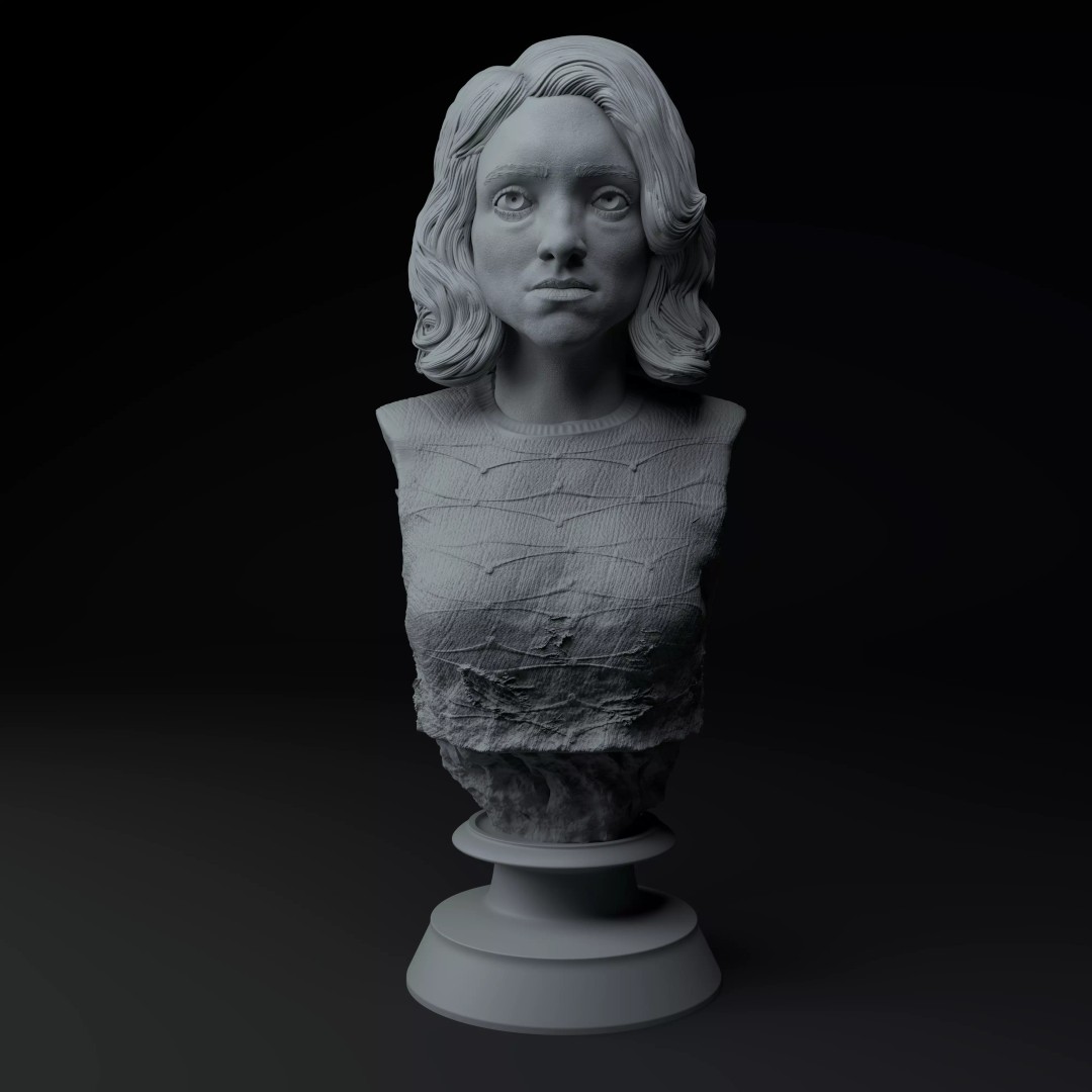 Nancy Wheeler 3D Model – Premium Bust for 3D Printing, STL - View 4