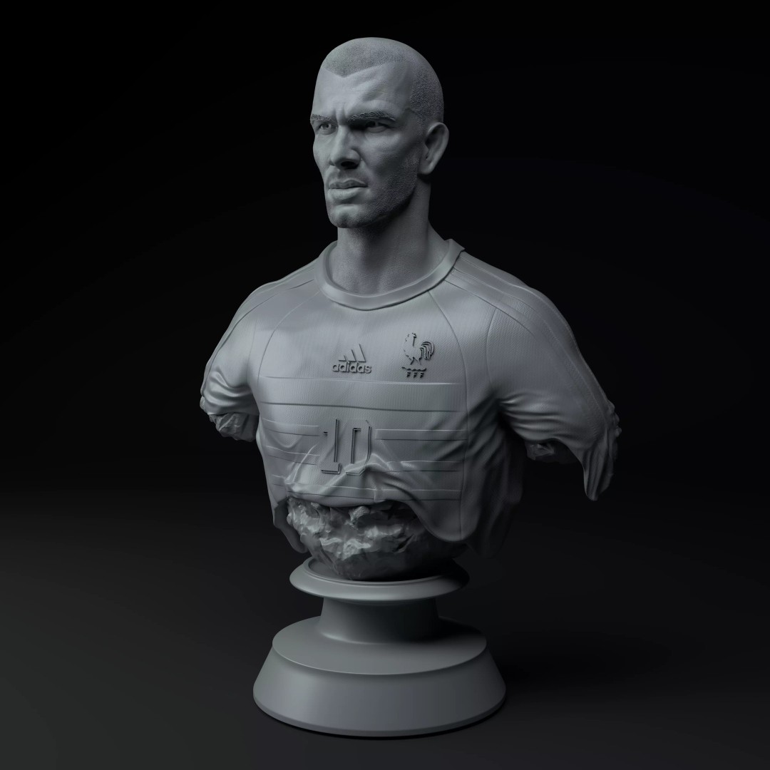 Zinedine Zidane 3D Model – Premium Trophy Diorama for Printing - View 5