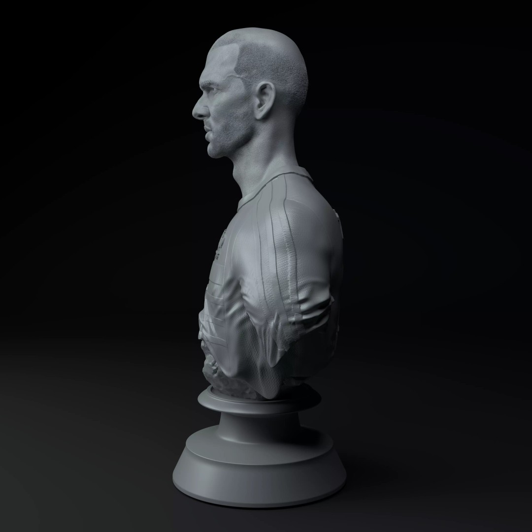 Zinedine Zidane 3D Model – Premium Trophy Diorama for Printing - View 6