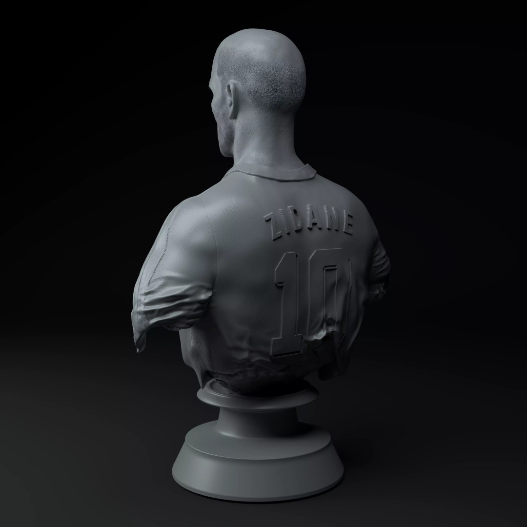 Zinedine Zidane 3D Model – Premium Trophy Diorama for Printing - View 7