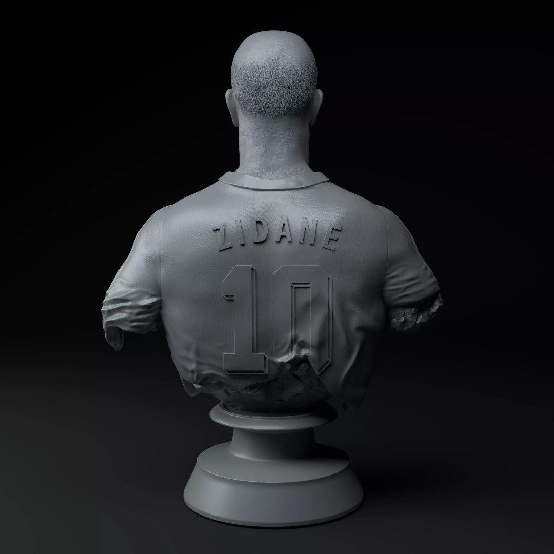 Zinedine Zidane 3D Model – Premium Trophy Diorama for Printing - View 8