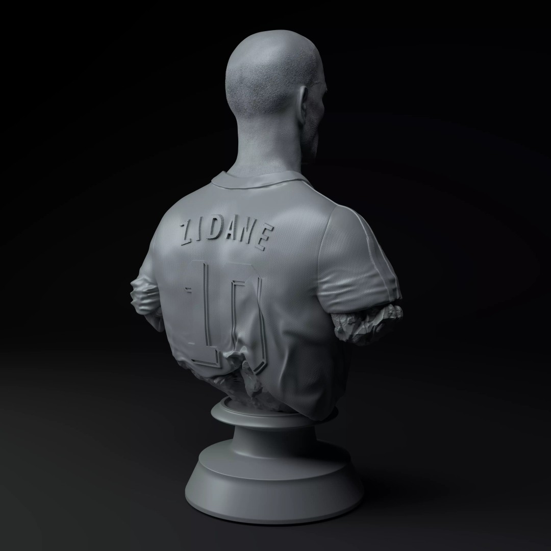 Zinedine Zidane 3D Model – Premium Trophy Diorama for Printing - View 9
