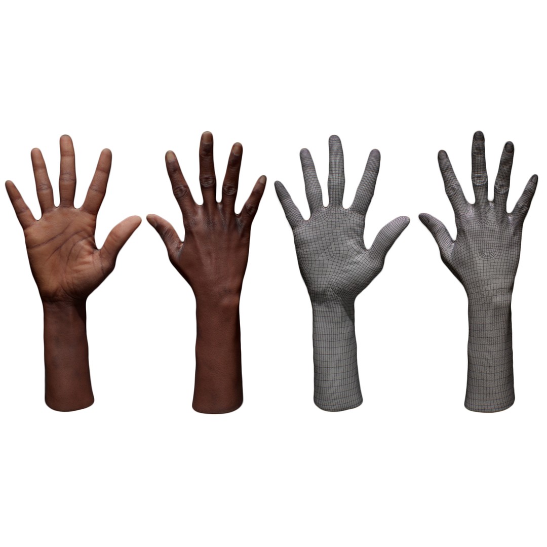 Senedra Graves 3D Model – Female Hand Scan, High Poly & Low Poly Formats - View 5