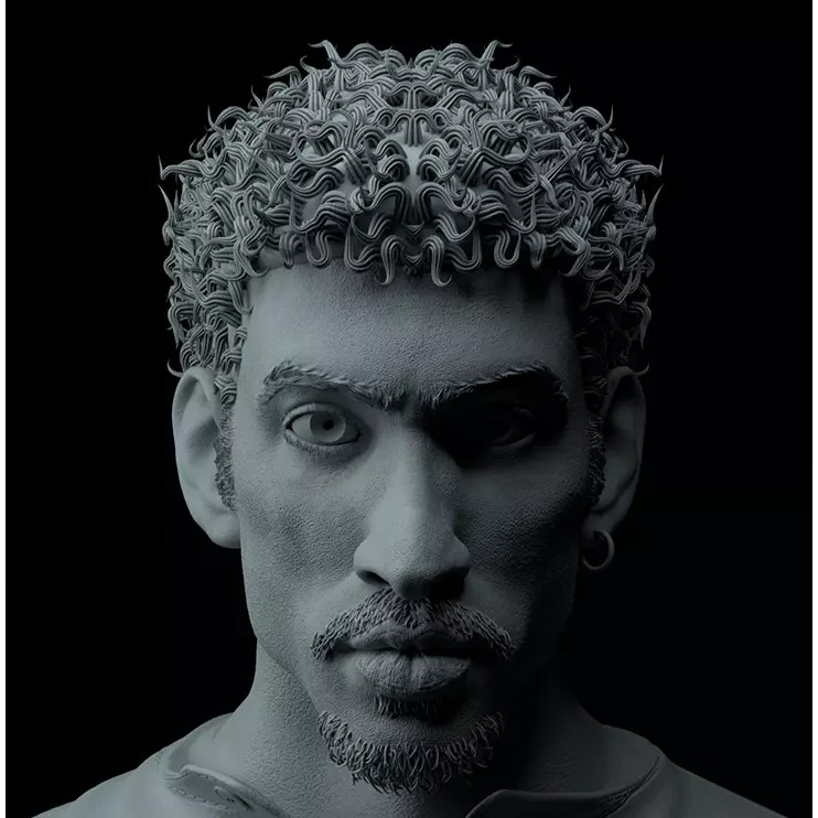 Bad Bunny Bust 3D Model – Premium Collectible STL for Printing - View 11
