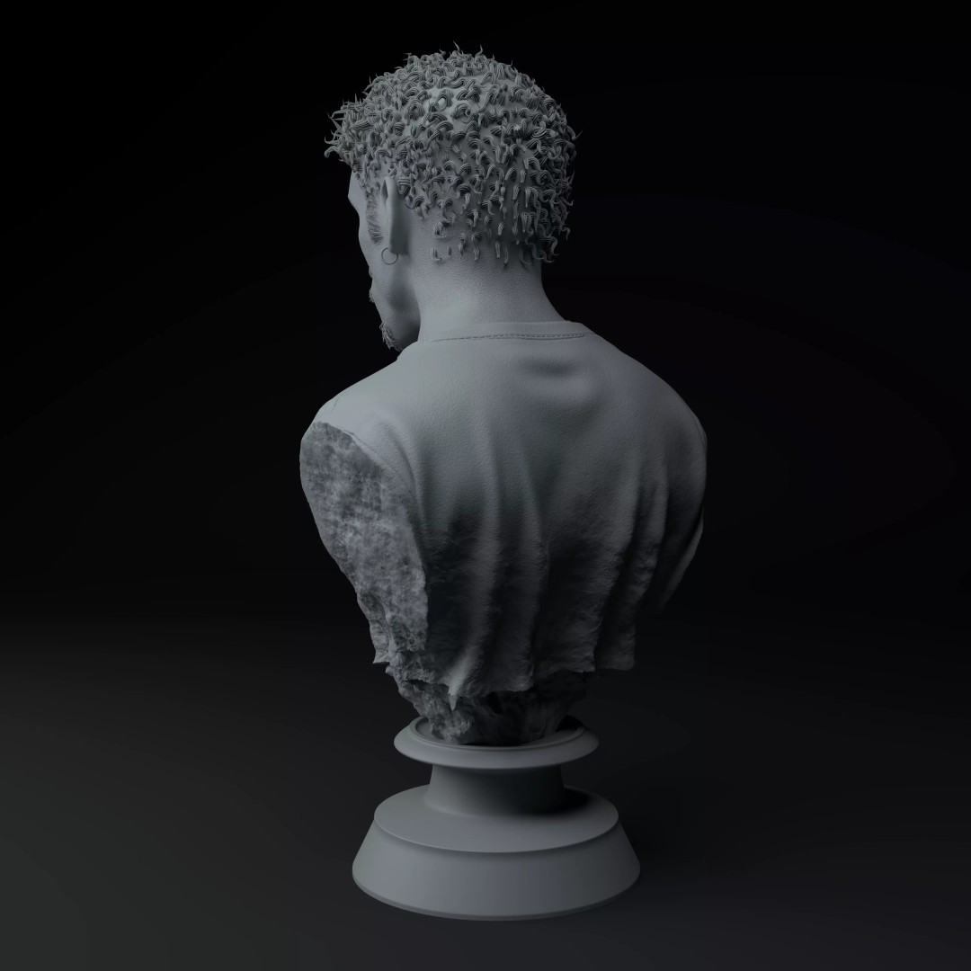 Bad Bunny Bust 3D Model – Premium Collectible STL for Printing - View 6