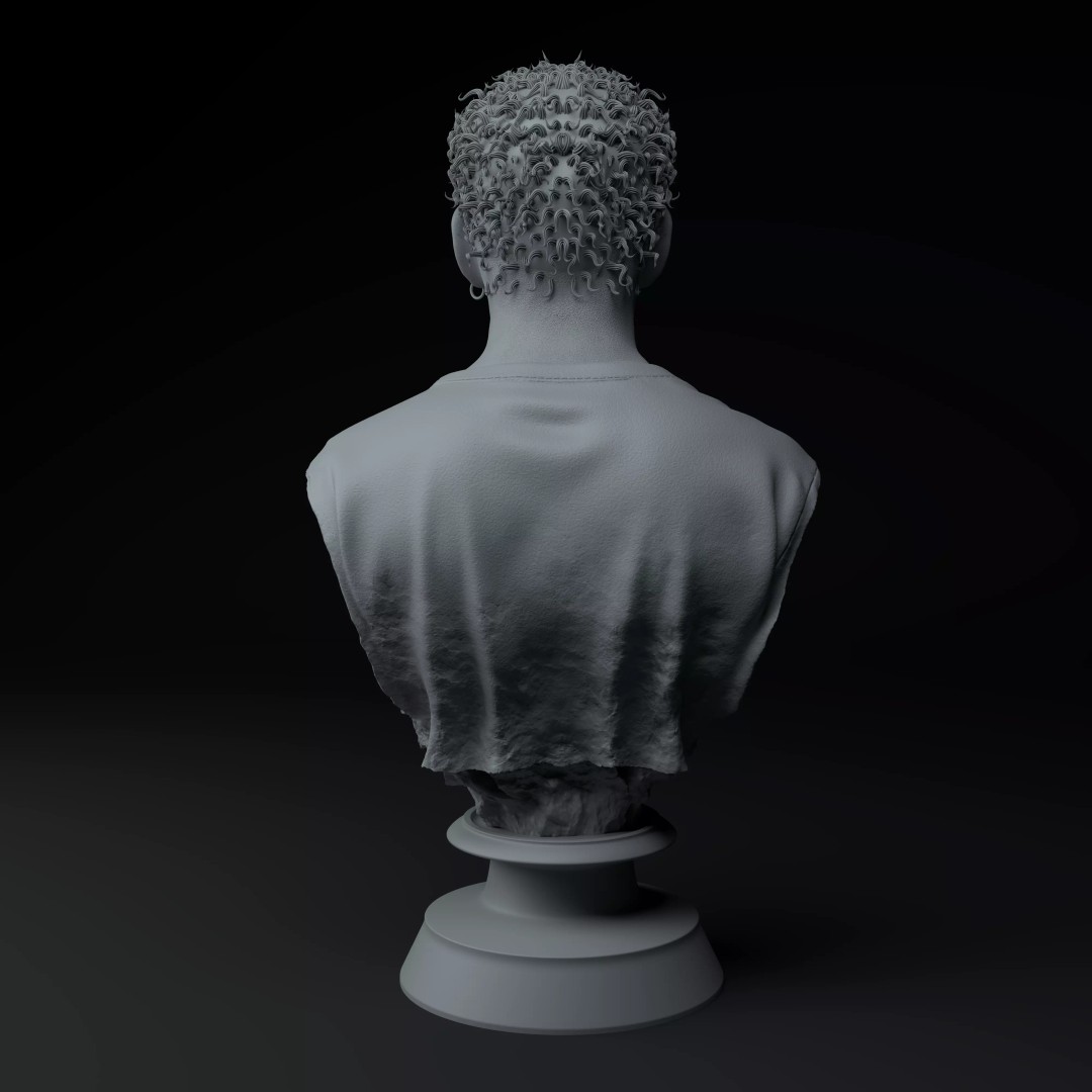 Bad Bunny Bust 3D Model – Premium Collectible STL for Printing - View 7