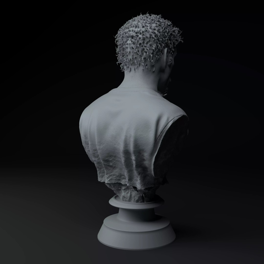 Bad Bunny Bust 3D Model – Premium Collectible STL for Printing - View 8