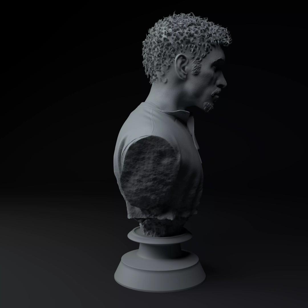 Bad Bunny Bust 3D Model – Premium Collectible STL for Printing - View 9