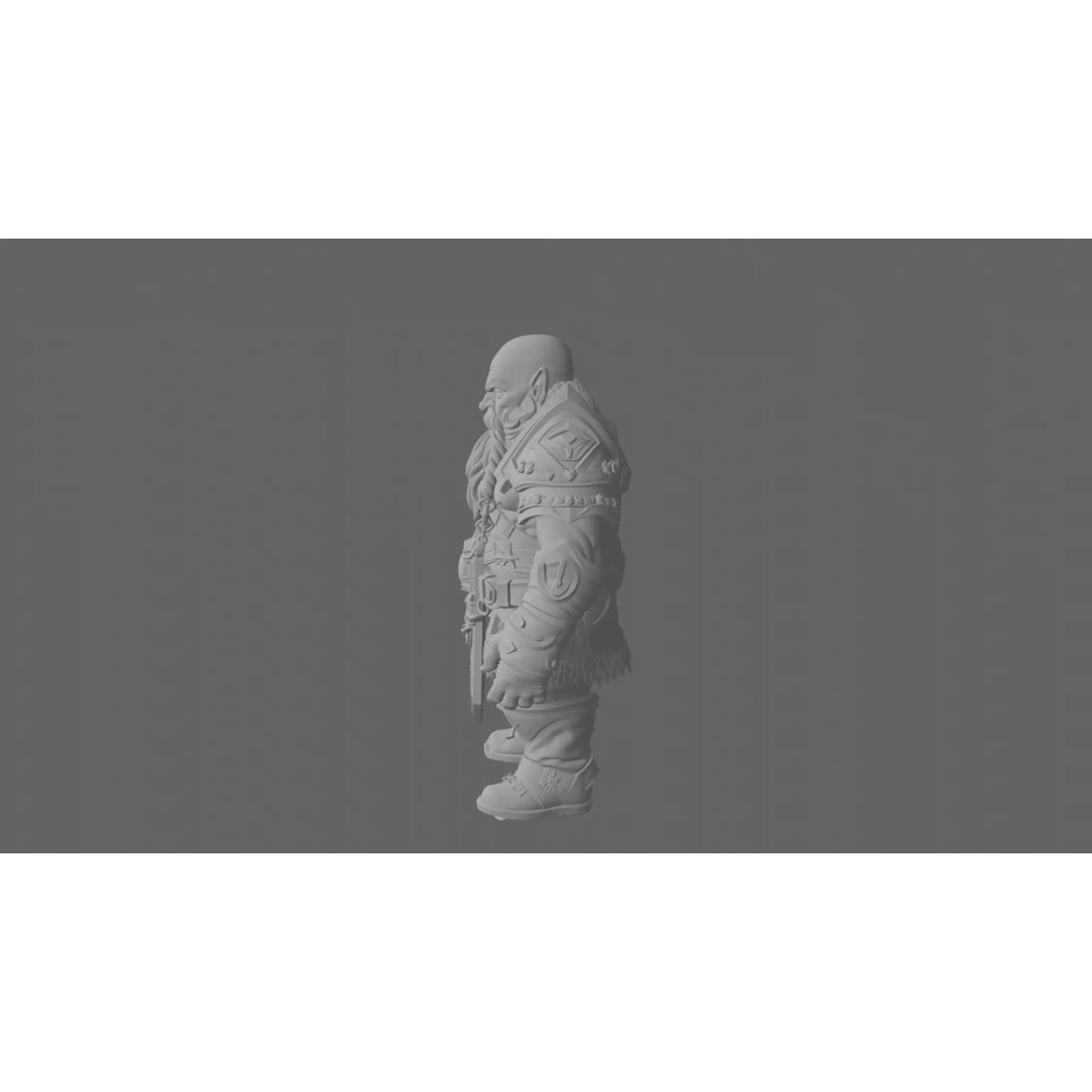 Dwarf Stonekeeper 3D Model – Majestic Character with PBR Textures, FBX