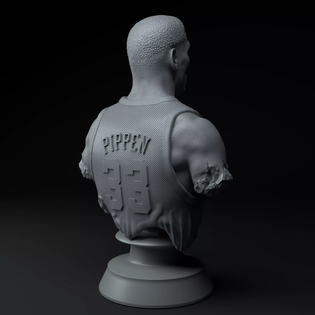 Scottie Pippen 3D Model – Premium Bust STL for Collectors - View 7