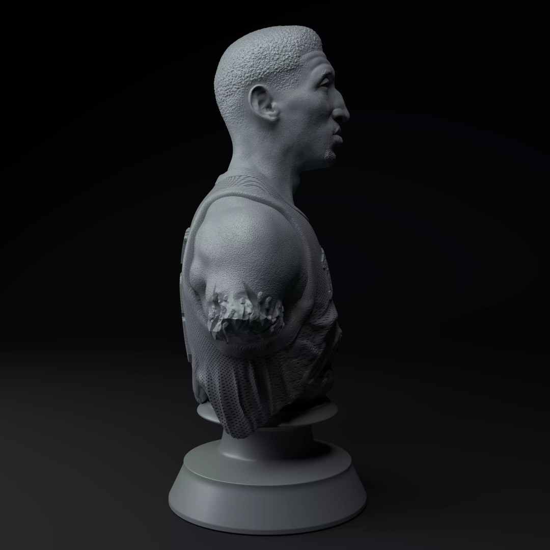 Scottie Pippen 3D Model – Premium Bust STL for Collectors - View 8