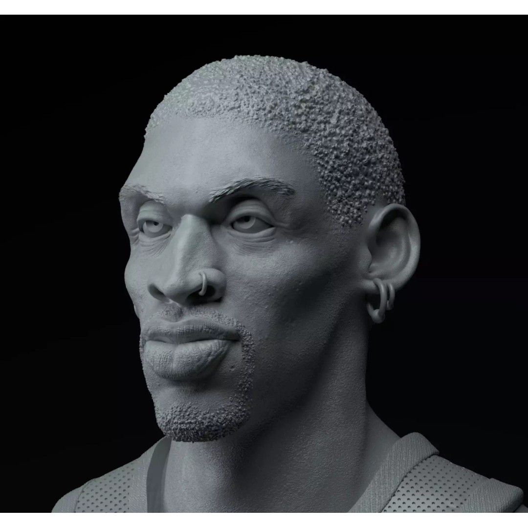 Dennis Rodman 3D Model – Premium Bust for 3D Printing, STL