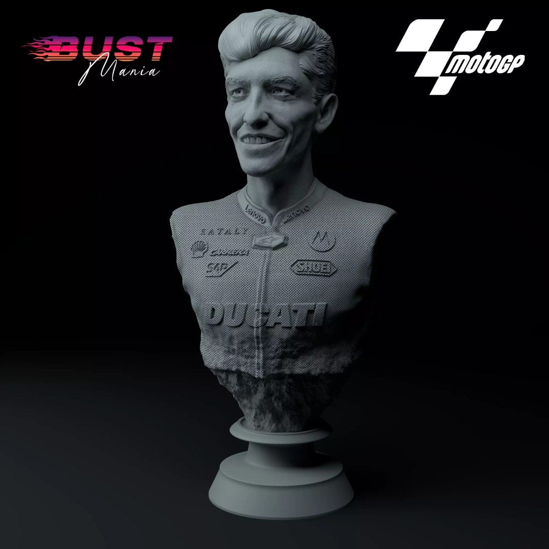 Marc Marquez Bust 3D Model – Premium Collectible Sculpture, STL - View 2