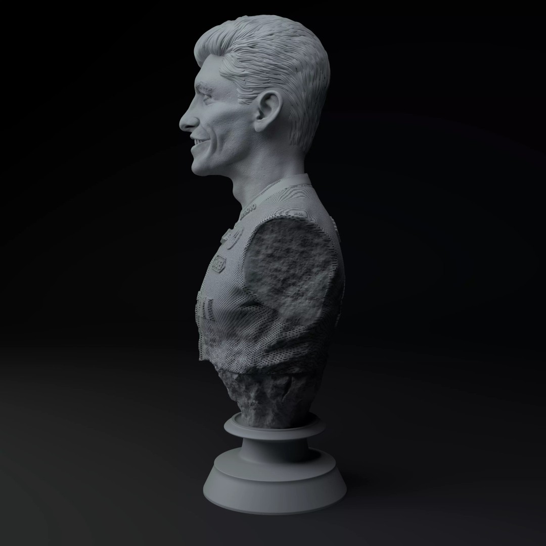 Marc Marquez Bust 3D Model – Premium Collectible Sculpture, STL - View 4