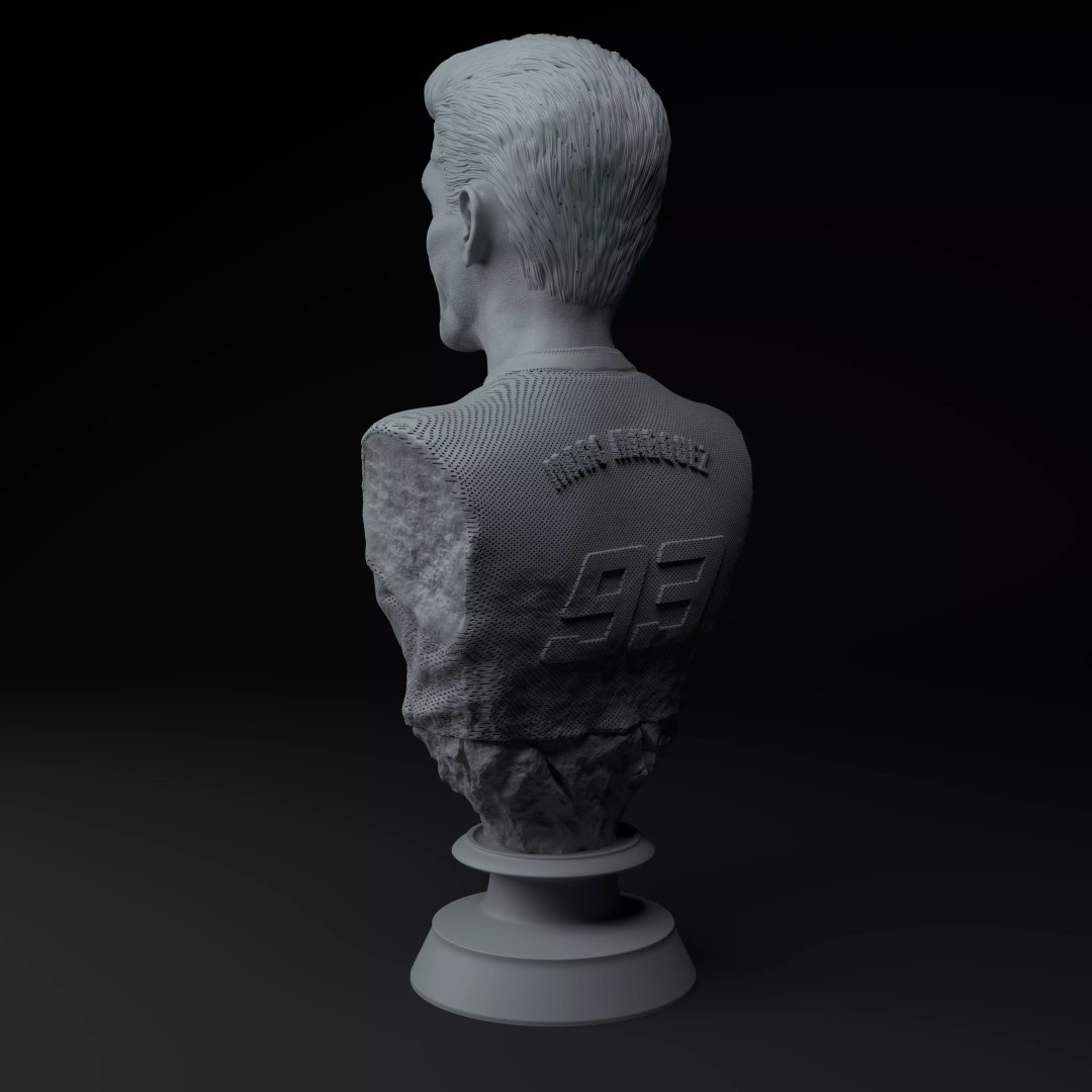 Marc Marquez Bust 3D Model – Premium Collectible Sculpture, STL - View 5