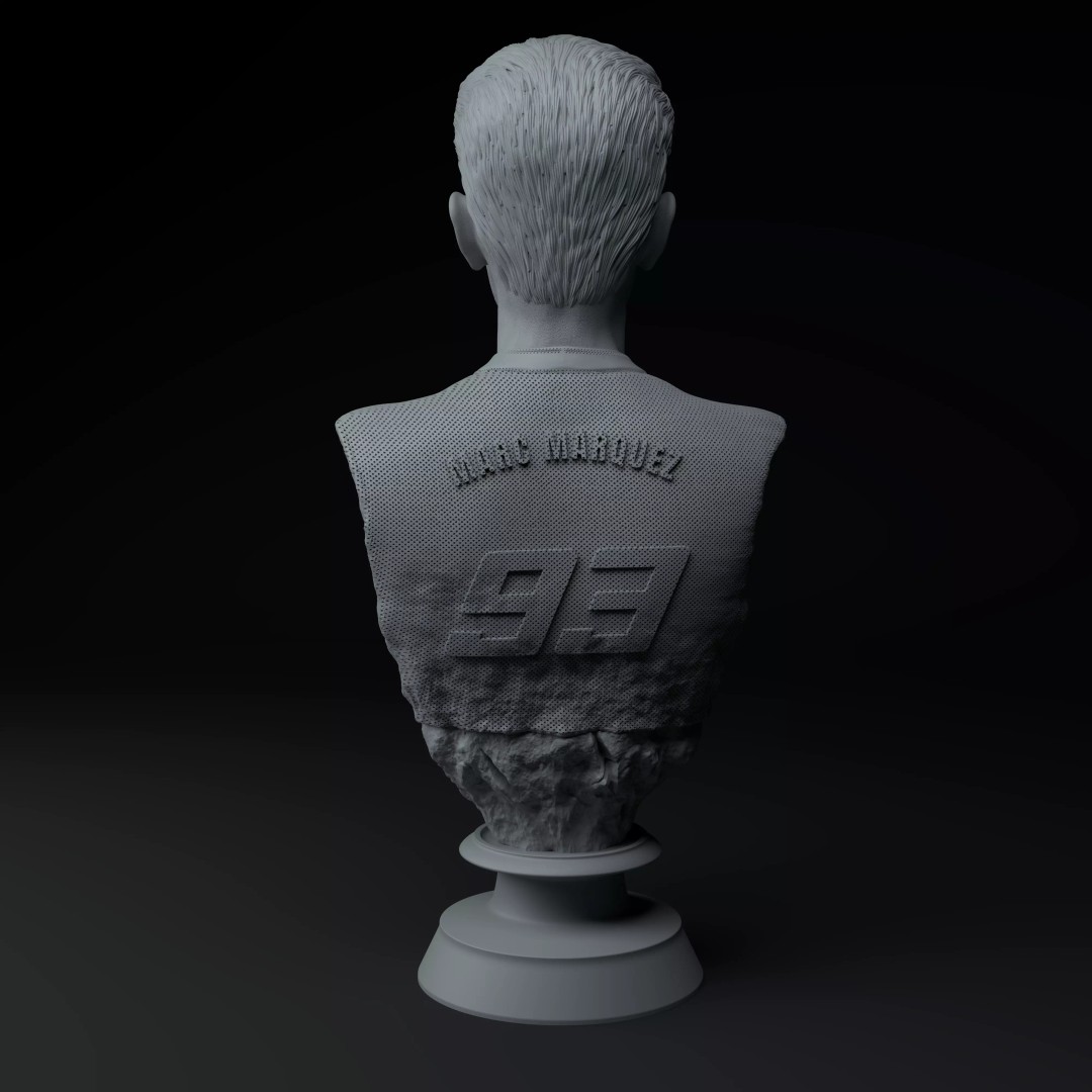 Marc Marquez Bust 3D Model – Premium Collectible Sculpture, STL - View 6