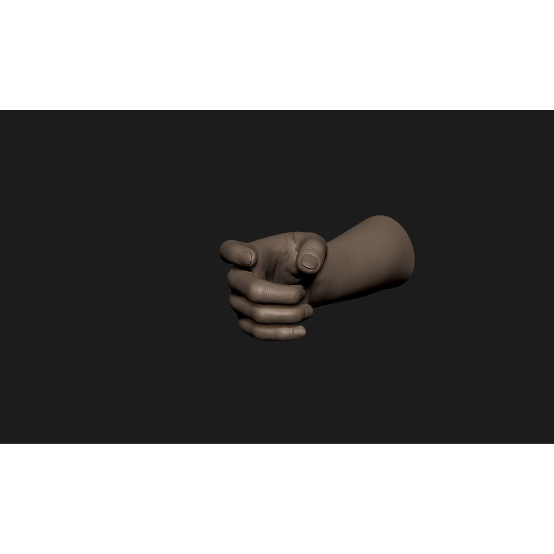 Realistic Female Hand 3D Model – High Poly Sculpt for Printing - View 6