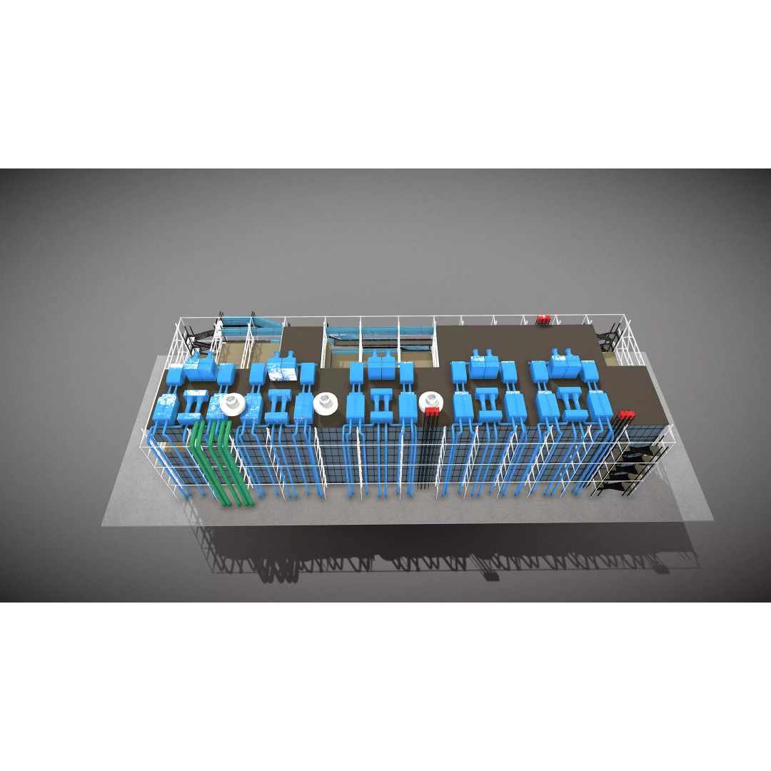Centre Pompidou 3D Model – Low Poly Architectural Asset, FBX - View 11