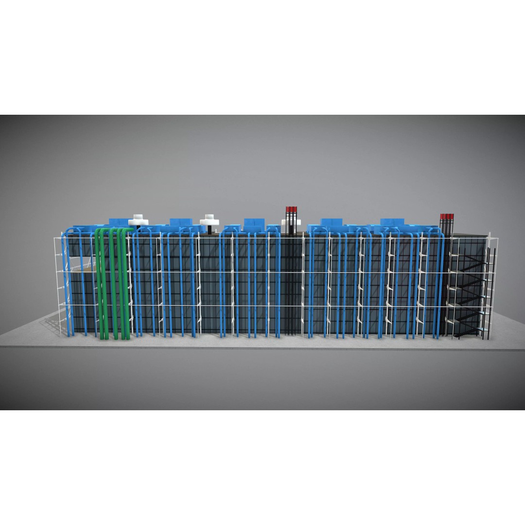 Centre Pompidou 3D Model – Low Poly Architectural Asset, FBX - View 3