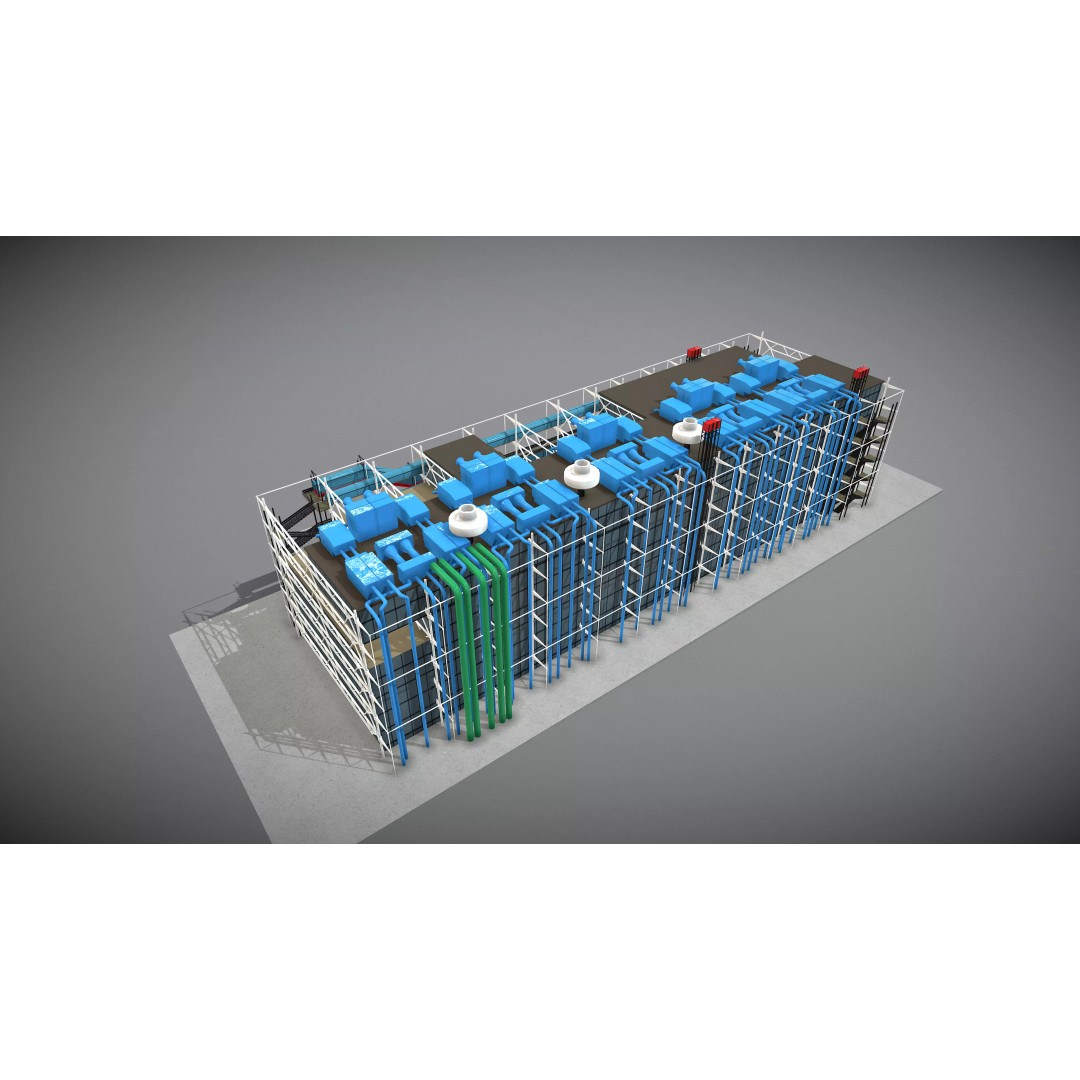Centre Pompidou 3D Model – Low Poly Architectural Asset, FBX - View 6
