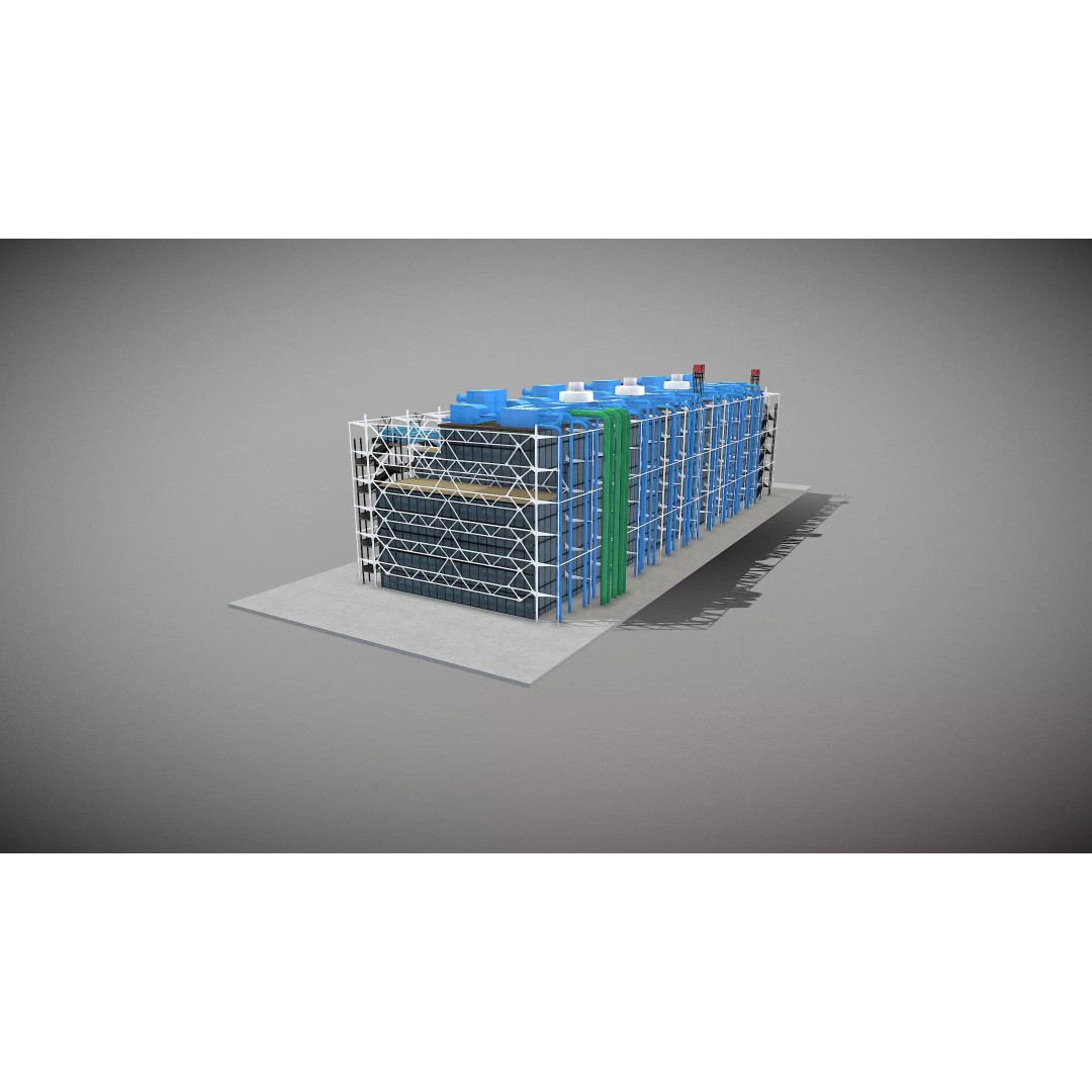 Centre Pompidou 3D Model – Low Poly Architectural Asset, FBX - View 9