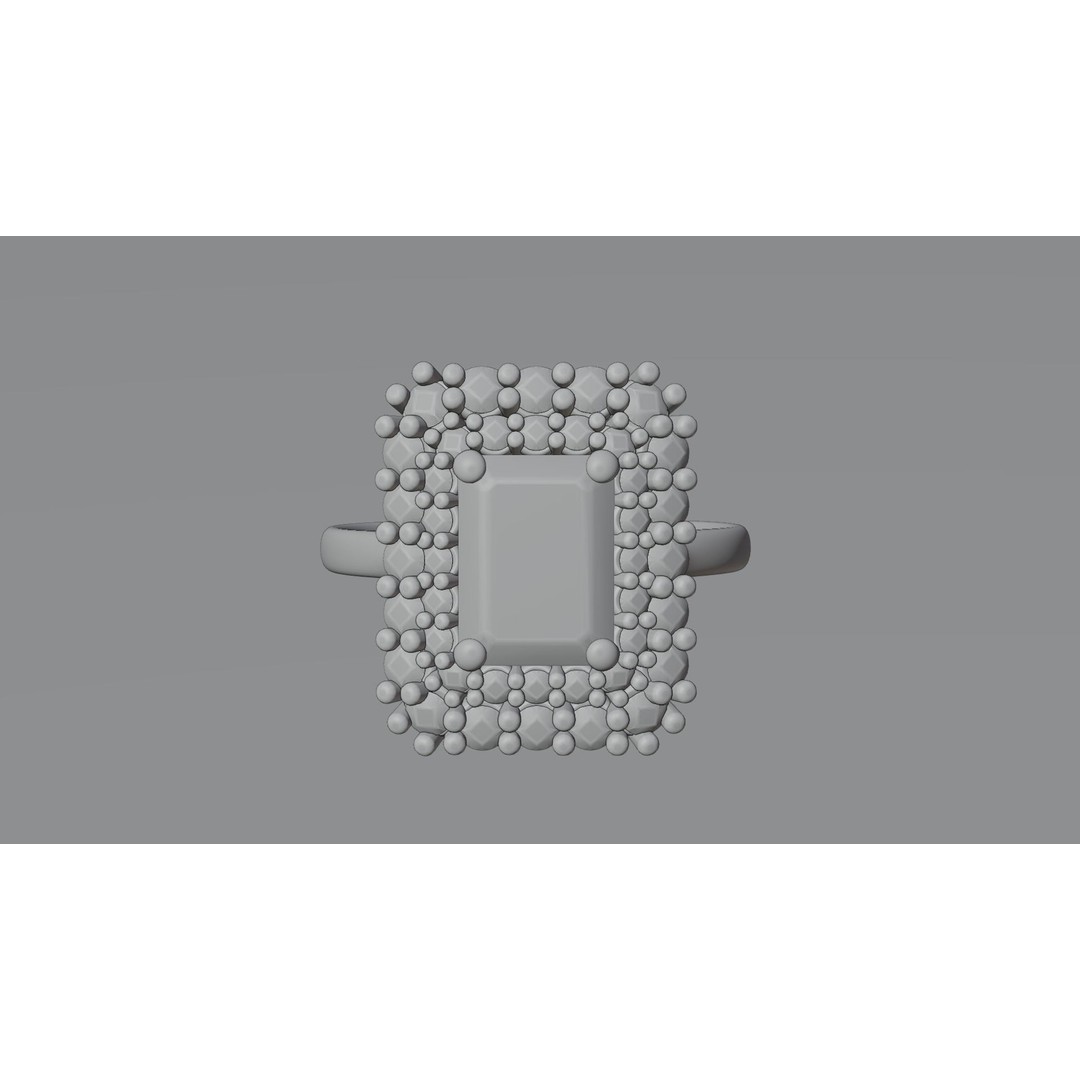 Mughal Emerald Ring 3D Model – Luxurious Jewelry Design, FBX, OBJ - View 15