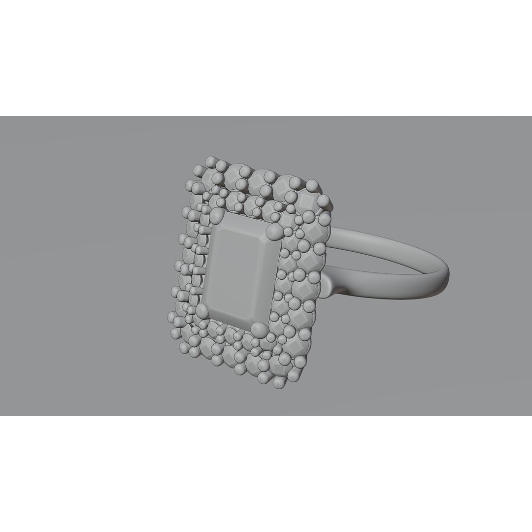 Mughal Emerald Ring 3D Model – Luxurious Jewelry Design, FBX, OBJ - View 16