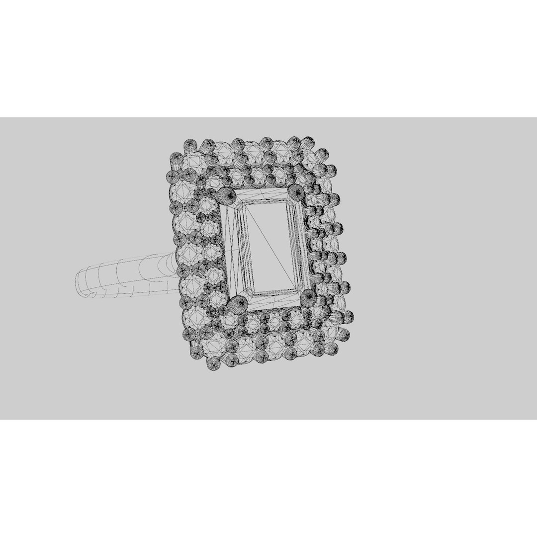 Mughal Emerald Ring 3D Model – Luxurious Jewelry Design, FBX, OBJ - View 17