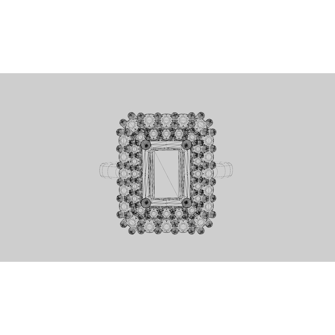 Mughal Emerald Ring 3D Model – Luxurious Jewelry Design, FBX, OBJ - View 18