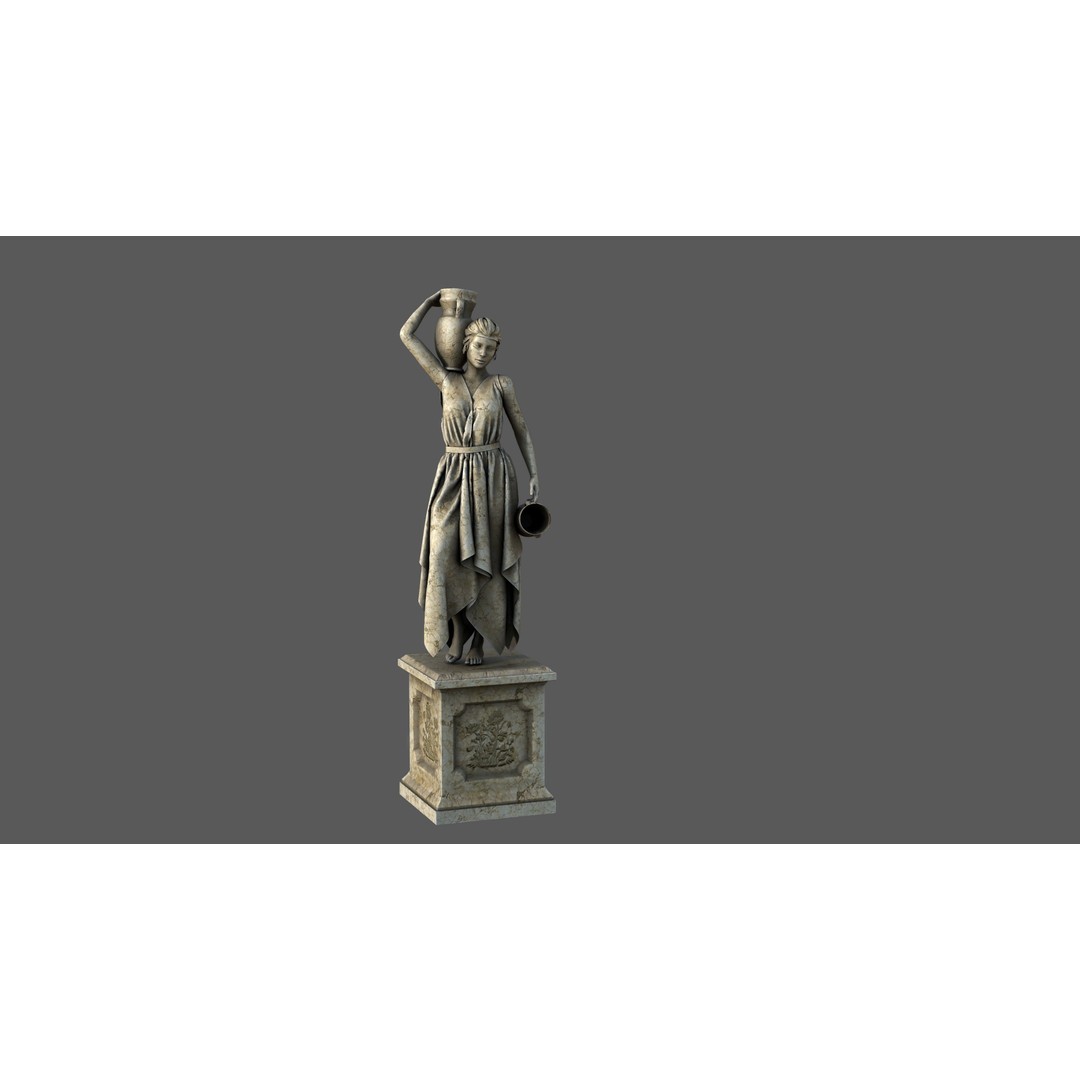 Venus of the Amphora 3D Model – Classic Sculpture, PBR Textures, Multiple Formats