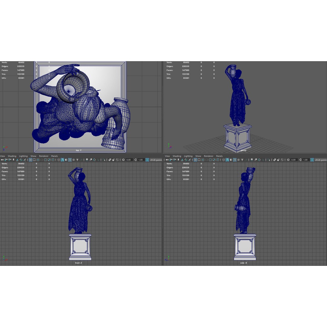 Venus of the Amphora 3D Model – Classic Sculpture, PBR Textures, Multiple Formats - View 10
