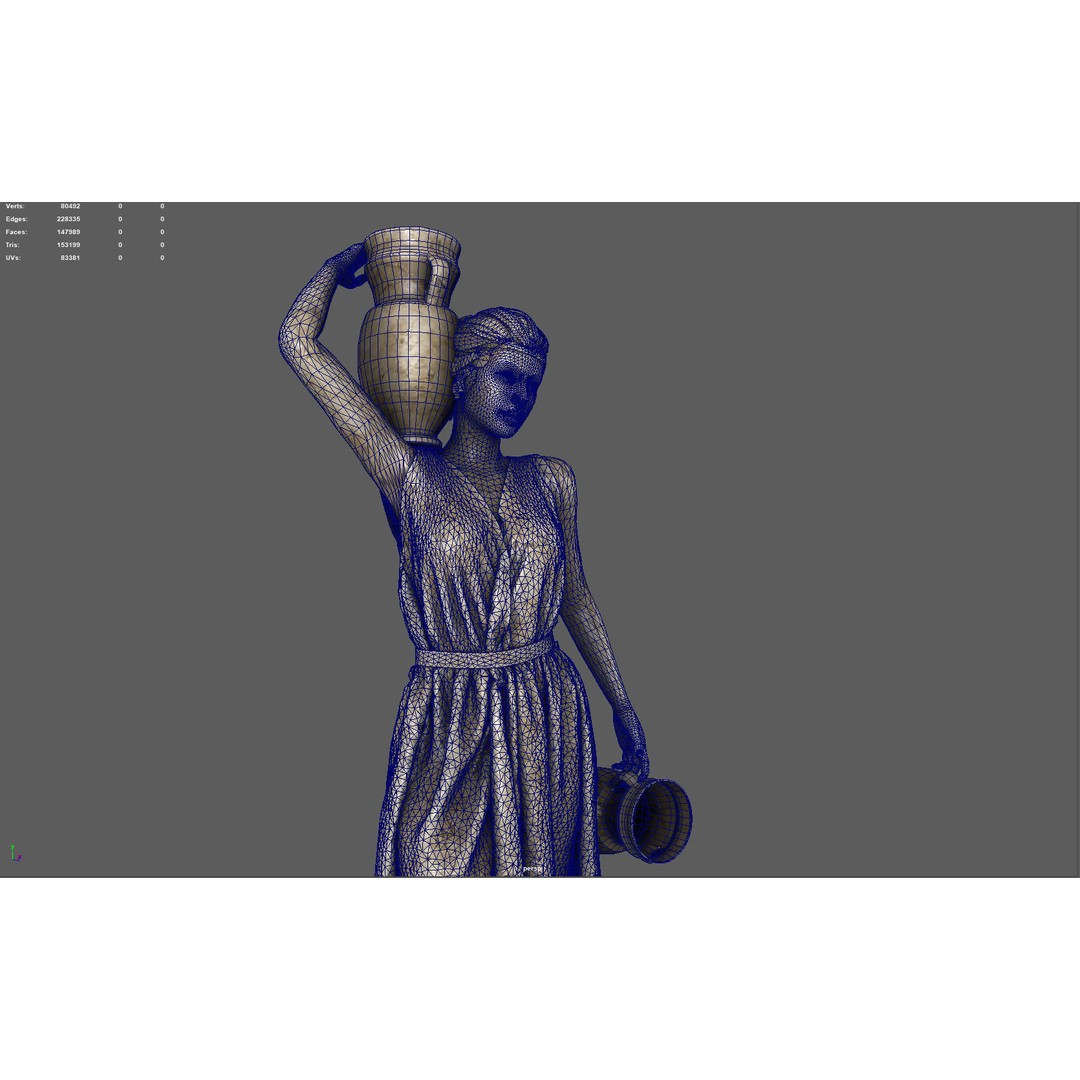 Venus of the Amphora 3D Model – Classic Sculpture, PBR Textures, Multiple Formats - View 12