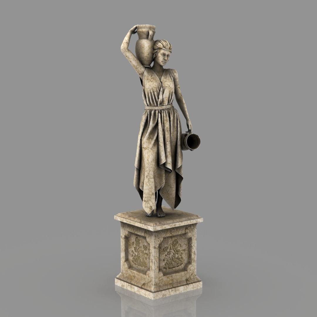 Venus of the Amphora 3D Model – Classic Sculpture, PBR Textures, Multiple Formats - View 14